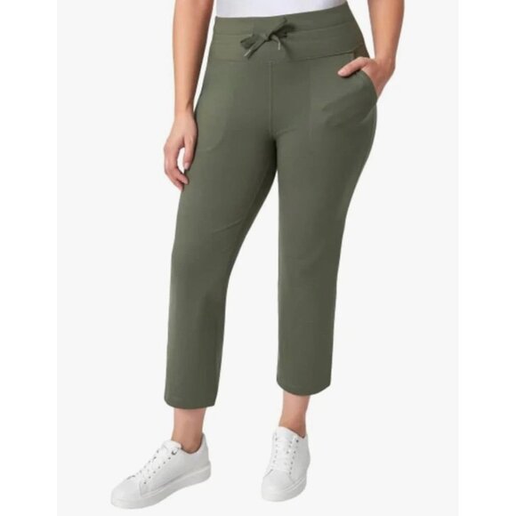 Mondetta Women's High-Rise Capri with Drawcord Pants (Tea Leaf, X-Small) - Picture 1 of 3
